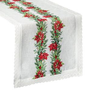 VÁNOČNÍ BĚHOUN NA STŮL XMAS5 40X140 CM VZOROVANÝ
