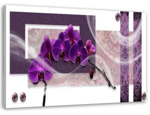Obraz na plátně Orchidej Violet Abstrakt - 120x80 cm