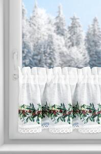 KRÁTKÁ VÁNOČNÍ ZÁCLONA NA PÁSCE XMAS8 150X30 CM VZOROVANÁ