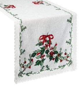 VÁNOČNÍ BĚHOUN NA STŮL XMAS7 40X140 CM VZOROVANÝ