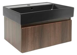 Koupelnová skříňka s umyvadlem SAT Evolution 78x30x44,8 cm ořech mat SATEVO80NAU2B