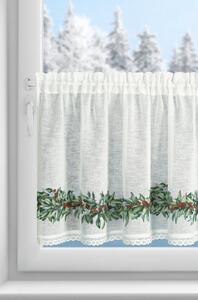 KRÁTKÁ VÁNOČNÍ ZÁCLONA NA PÁSCE XMAS8 150X60 CM VZOROVANÁ