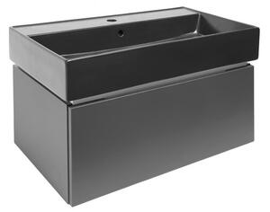Koupelnová skříňka s umyvadlem SAT Feel 80x30x46 cm antracit mat SATFEEL80ANTU3
