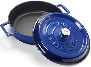 Kastrol Ø 24 cm, 2,4 l, litinový, modrý LAVA METAL LVYST24K2BLU