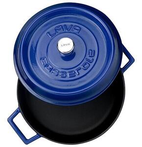 Kastrol Ø 24 cm, 2,4 l, litinový, modrý LAVA METAL LVYST24K2BLU