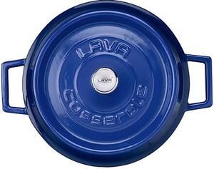 Kastrol Ø 24 cm, 2,4 l, litinový, modrý LAVA METAL LVYST24K2BLU