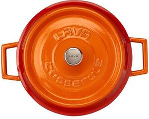 Kastrol Ø 24 cm, 2,4 l, litinový, oranžový LAVA METAL LVYST24K2OR