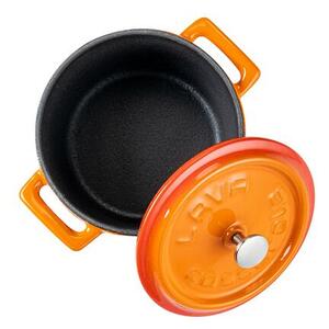 Hrnec Ø 10 cm, 0,35 l, litinový, oranžový LAVA METAL LVYTC10K2OR