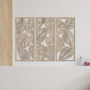 Třídílný obraz ba stěnu monstera | LAJFEN 4420 HDF0523