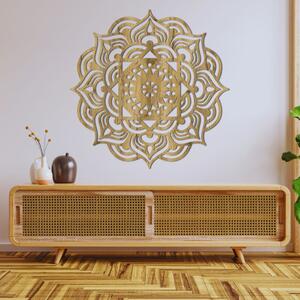 Vyřezávaný dřevěný obraz na stěnu mandala | SENTOP HDF0353