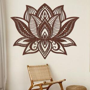 Dřevěný obraz lotosový květ - elegantní mandala světla | SENTOP PR0466