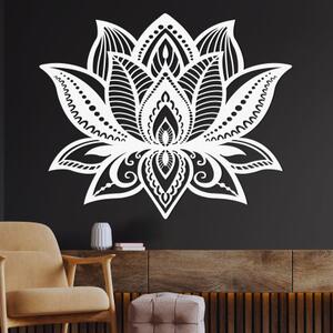 Dřevěný obraz lotosový květ - elegantní mandala světla | SENTOP PR0466