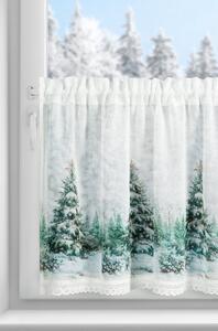 KRÁTKÁ VÁNOČNÍ ZÁCLONA NA PÁSCE XMAS9 150X60 CM VZOROVANÁ
