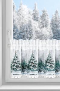 KRÁTKÁ VÁNOČNÍ ZÁCLONA NA PÁSCE XMAS9 150X30 CM VZOROVANÁ