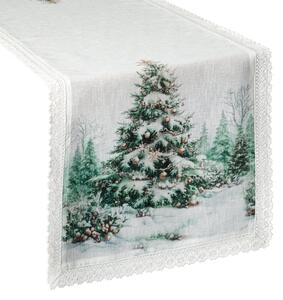 VÁNOČNÍ BĚHOUN NA STŮL XMAS9 40X140 CM VZOROVANÝ