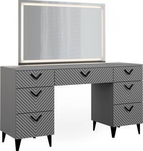Toaletní stolek Vicco Anett Šedá 150 cm s LED zrcadlem, Model 40717