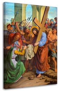 Obraz na plátně PŘEDSTAVENÍ Ježíšova křížová cesta - 80x120 cm