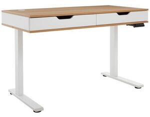 PSACÍ STŮL, přírodní barvy, bílá, 121/60/75 cm Livetastic - Kancelářské stoly, Online Only