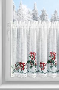 KRÁTKÁ VÁNOČNÍ ZÁCLONA NA PÁSCE XMAS7 150X60 CM VZOROVANÁ