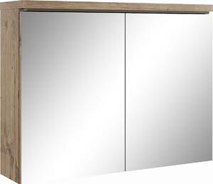Badplaats Vysoká Koupelnová Skříňka Paso 80 x 20 x 60 cm - Kaštanový Dub - Zrcadlová Skříňka