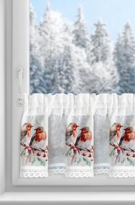 KRÁTKÁ VÁNOČNÍ ZÁCLONA NA PÁSCE XMAS10 150X30 CM VZOROVANÁ