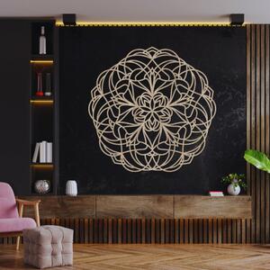 Elegantní dřevěná nástěnná dekorace mandala Mollis | SENTOP HDF0250