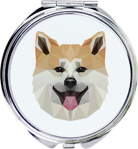 Akita, Akita Inu – Zrcadlo značky Art-Dog s fotografií a geometrickým vzorem