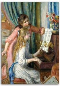 Obraz na plátně Dívka u klavíru - A.Renoir, - 40x60 cm