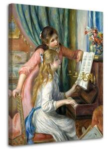 Obraz na plátně Dívka u klavíru - A.Renoir, - 60x90 cm