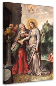 Obraz na plátně RELIGIÓZNÍ Navštívení svaté Alžběty - 80x120 cm