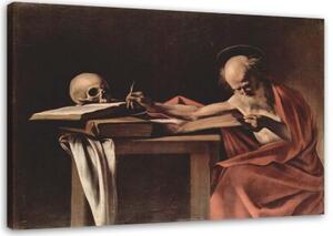 Obraz na plátně Písmo svatého Jeronýma - Caravaggio, - 100x70 cm