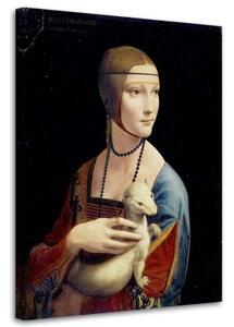 Obraz na plátně REPRODUKCE Dáma s Hermionou - Da Vinci - 40x60 cm