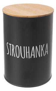 Kulatá plechová dóza STROUHANKA Black