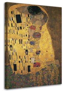 Obraz na plátně REPRODUKCE Gustav Klimt - Polibek - 70x100 cm