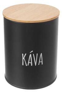 Kulatá plechová dóza KÁVA Black
