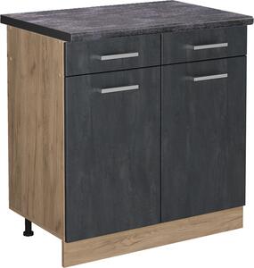 Spodní skříňka kuchyňské linky Vicco R-Line Černý beton 80 cm PD Antracit, Model 47524