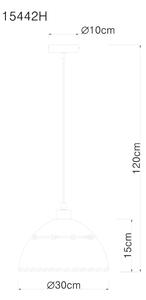Globo 15442H - Lustr na lanku REX 1xE27/60W/230V