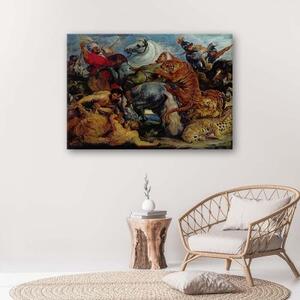 Obraz na plátně Hon na tygra - P. P. Rubens - 60x40 cm