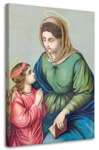 Obraz na plátně REPRODUKCE Svatá Anna a Panna Maria - 40x60 cm