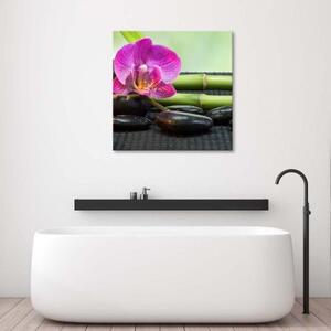 Obraz na plátně Lázně Zen Orchidej Květiny - 40x40 cm