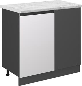 Rohová skříňka Vicco R-Line Bílá 86 cm PD Mramor, Model 45566