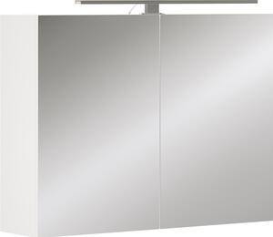 Koupelnová skříňka se zrcadlem Vicco Lavio Bílá 80 x 60 cm s osvětlením LED, Model 55340