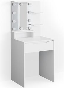 Toaletní stolek Vicco Ruben Bílá 60 cm s LED osvětlením, Model 34612
