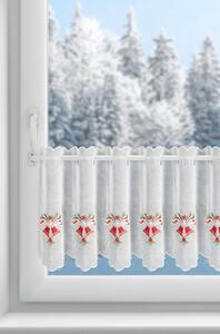 KRÁTKÁ ZÁCLONA NA POUTKÁCH XMAS16 145X40 CM VZOROVANÁ