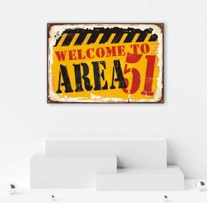 Obraz na plátně Retro značka Area 51 - 60x40 cm