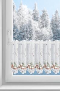 KRÁTKÁ ZÁCLONA NA POUTKÁCH XMAS17 145X40 CM VZOROVANÁ