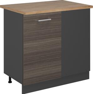 Rohová skříňka Vicco R-Line Ušlechtilá šedá 86 cm , PD Dub, Model 53927