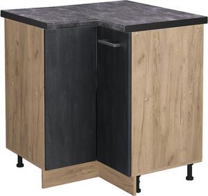Rohová skříňka Vicco R-Line Černý beton 75.6 cm PD Antracit, Model 47528