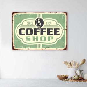 Obraz na plátně Retro kávový nápis - 100x70 cm