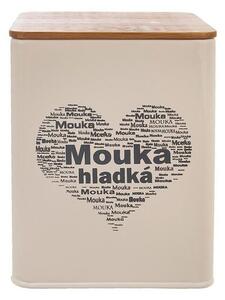 Plechová dóza SRDCE na hladkou mouku